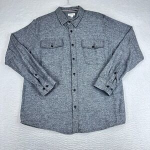 Sun Stone Shirt Men's 2XL Gray Button Down Long‎ Sleeve Cotton